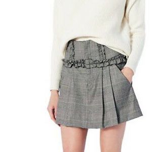 Marissa Webb Lennox houndstooth plaid skirt